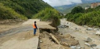 Protección Civil Táchira alerta sobre afectaciones en Jáuregui por fuertes lluvias