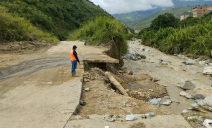 Protección Civil Táchira alerta sobre afectaciones en Jáuregui por fuertes lluvias