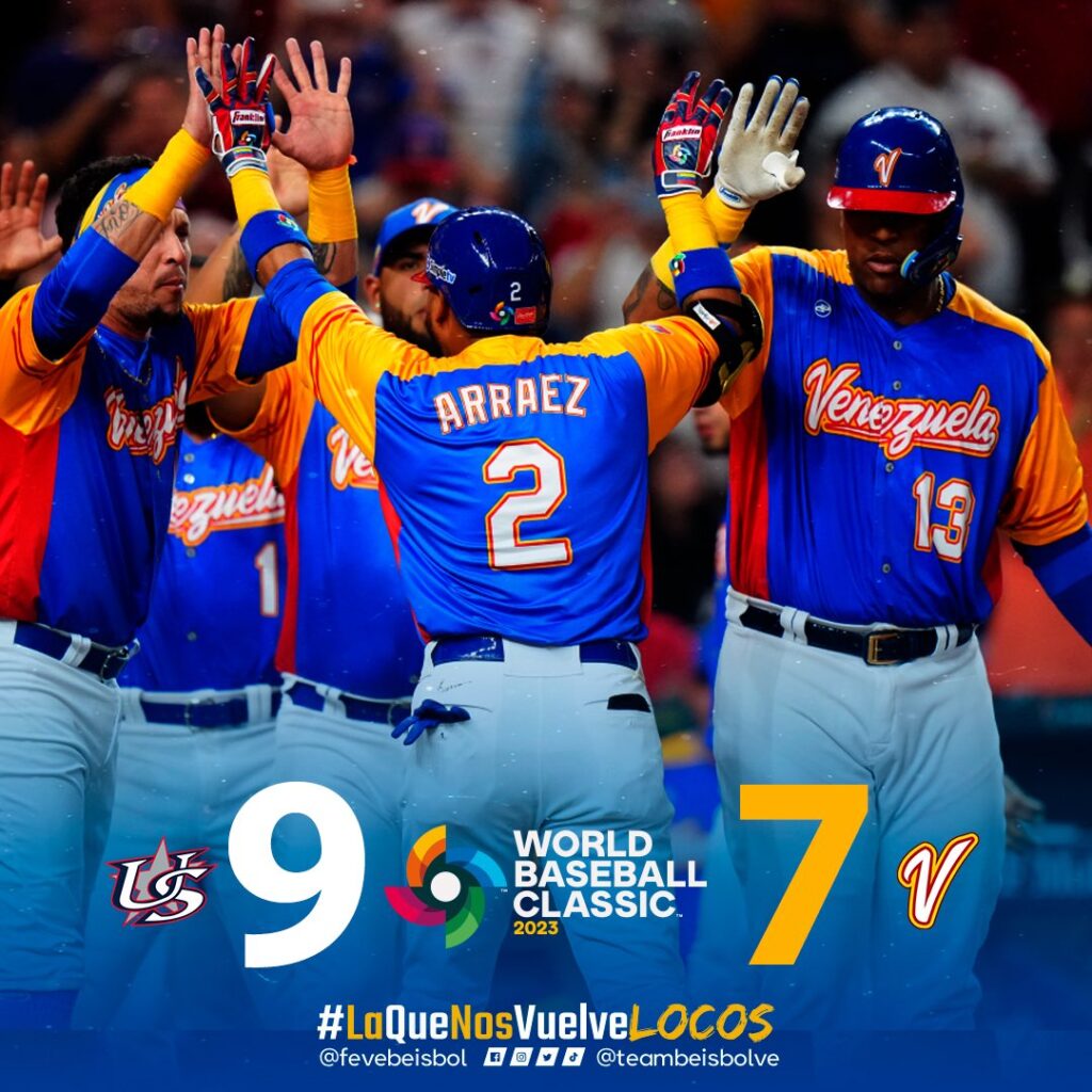 Estados Unidos eliminó a Venezuela en Clásico Mundial de Beisbol