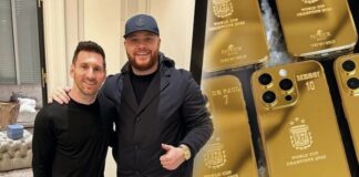 ¡Viral! Messi recibió iphones bañados en oro para los campeones del mundo de Argentina