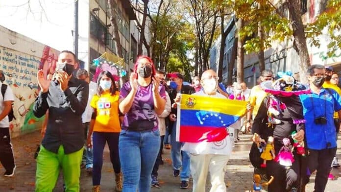 Marcha de la Poesía en Caracas