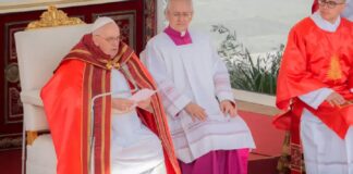 Papa Francisco participa en misa de Domingo de Ramos