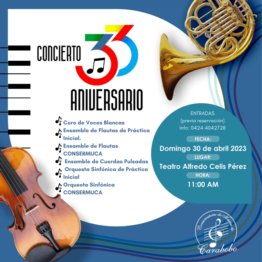 Conservatorio de Música de Carabobo celebrará su 33 aniversario                         