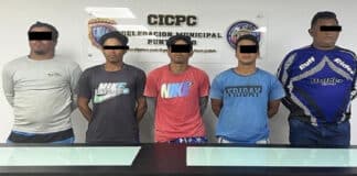 Cinco hombres detenidos Falcón