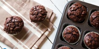 deliciosos muffins de chocolate