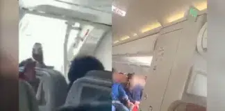 Pasajero abre puerta de emergencia de un avión en pleno vuelo