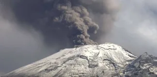 Explosión volcán Popocatépetl