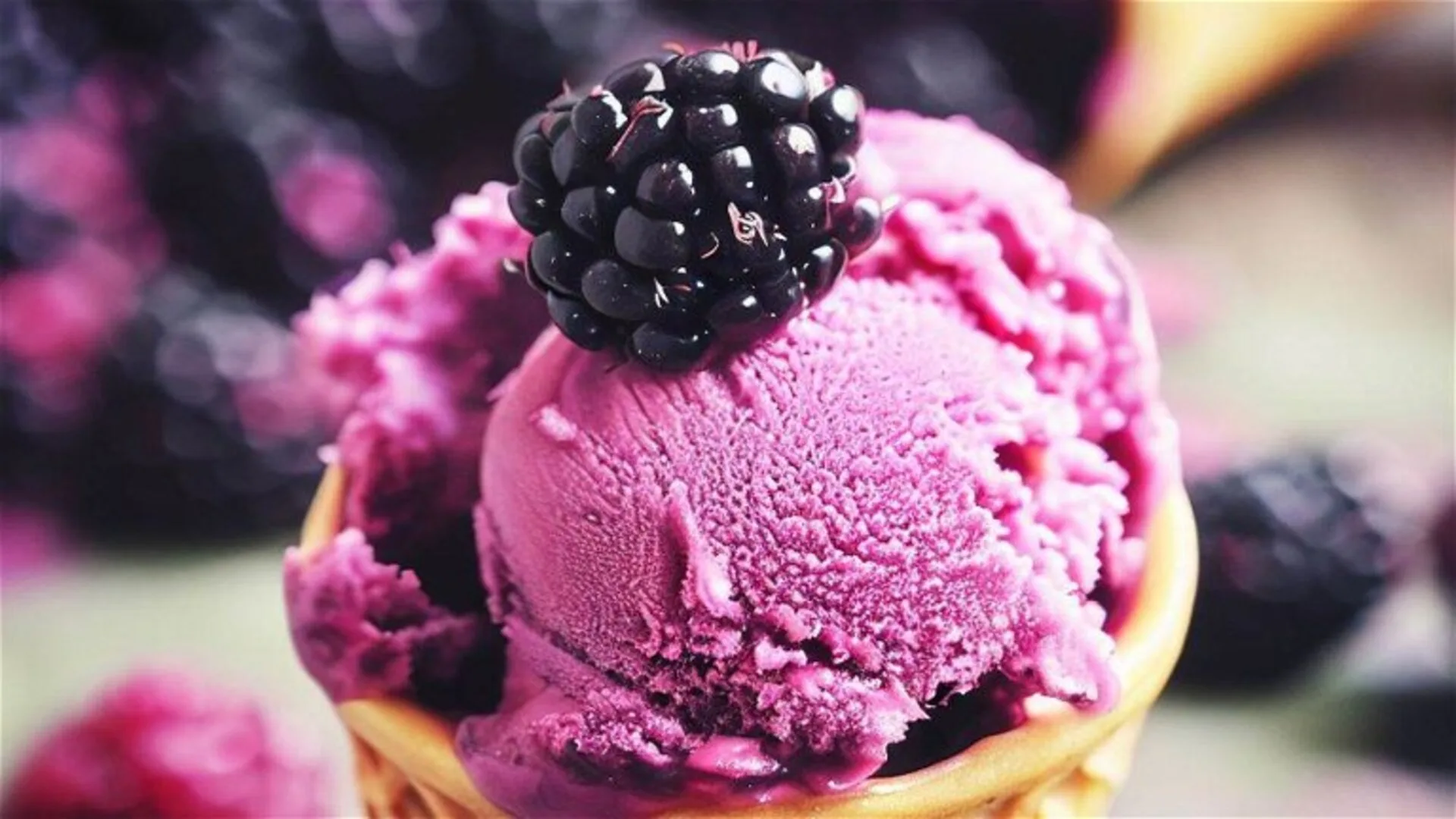 Helado fácil mora azul 