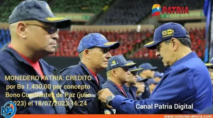 Maduro anunció bono especial Cuadrantes de Paz para funcionarios policiales