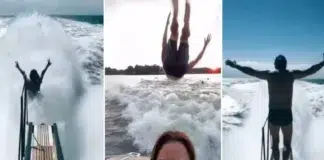 reto tiktok Boat Jumping