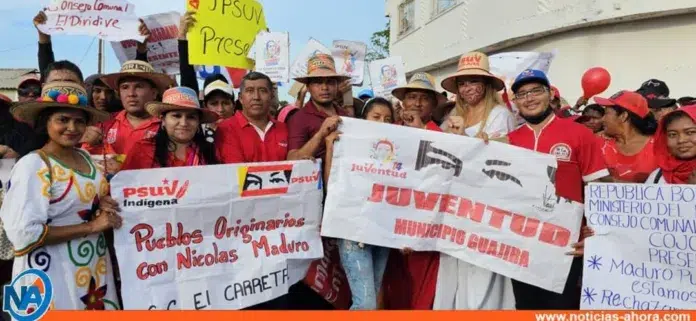 Indígenas Wayuu y Añu marcharon en su día en apoyo al presidente Nicolás Maduro