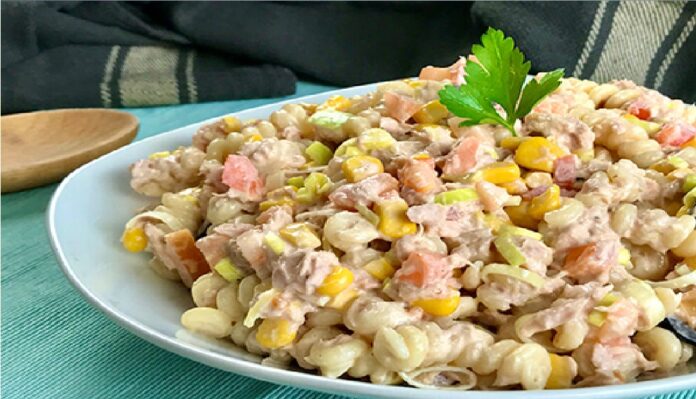 Ensalda pasta fría atún