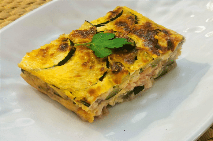 Pastel de calabacín y atún