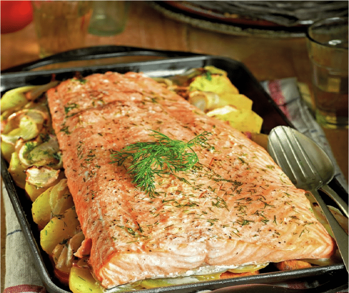 Salmón horno