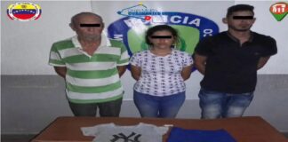 Tres personas detenidas Zulia