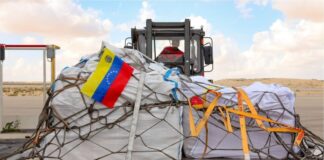 Venezuela envió 30 toneladas de ayuda humanitaria a la Franja de Gaza