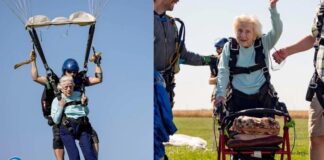 Mujer de 104 años murió días después de batir récord mundial al saltar en paracaídas