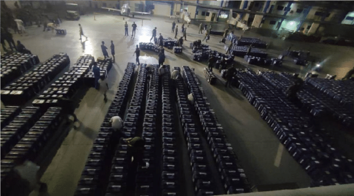 Despliegue de material electoral para el referendo del Esequibo