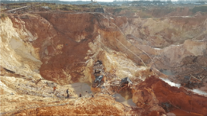 derrumbe de una mina en Bolívar