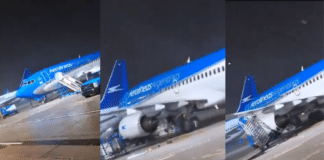 Aeropuerto en Argentina afectado por vientos