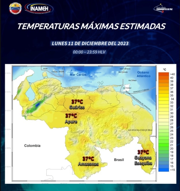 Así amanece Venezuela hoy lunes 11 de diciembre.2