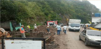 avance de trabajos en vía hacia la frontera con Colombia