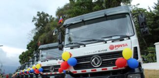 PDVSA entregó 26 vehículos para optimizar distribución de combustible en Táchira