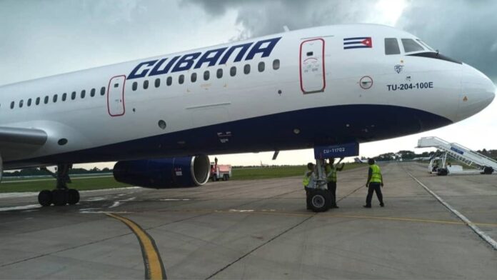 Cubana de Aviación regreso Caracas