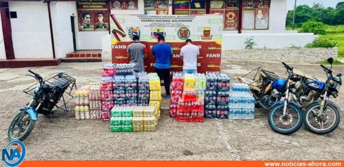 FANB captura tres ciudadanos por contrabando de productos colombianos en Zulia