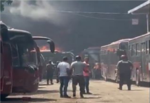 Incendio Transaragua en Maracay