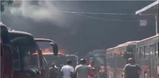 Incendio Transaragua en Maracay