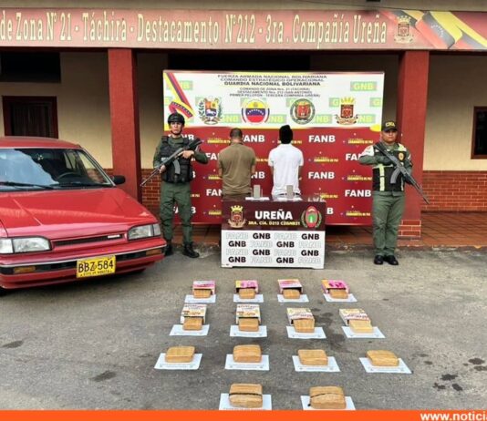 Táchira: Detenidos dos sujetos con sustancias ilícitas ocultas en cajas de cereal y protectores diarios
