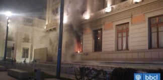 Incendio Corte Suprema Chile