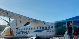avión pierde tren delantero colombia