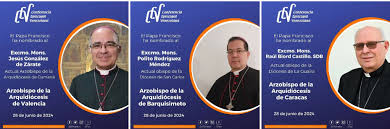 Papa designa tres nuevo arzobispo Venezuela.0jpg