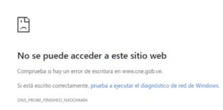 CNE caída pagina web