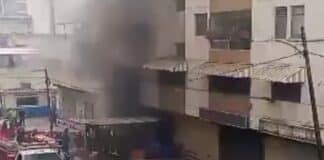 incendio en la Av. Fuerzas Armadas de Caracas