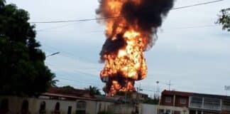 Explosión en tanque de PDVSA