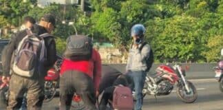 accidente con motorizado en Caracas