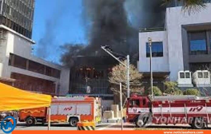 Incendio en hotel en construcción en surcoreana