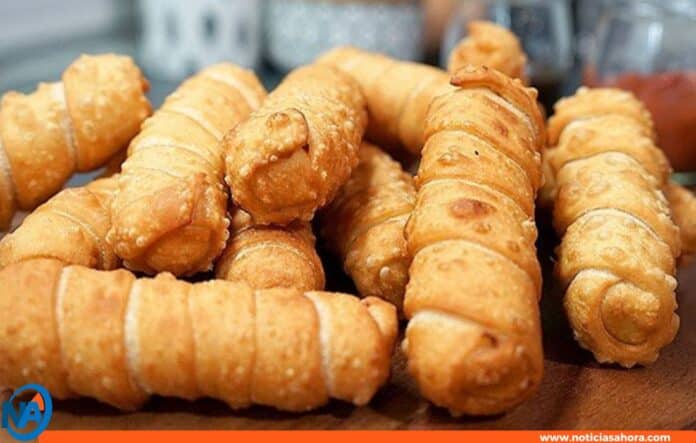 Tequeños de tajadas con queso