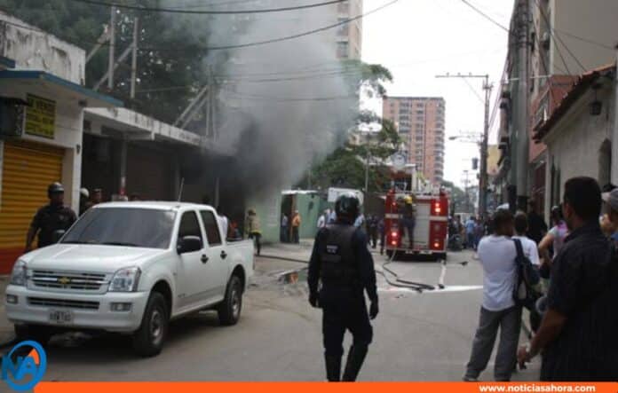 Incendio en panadería de Maracay