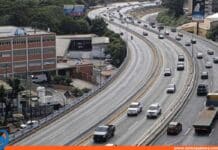 trabajos viaducto Autopista Gran Cacique Guaicaipuro