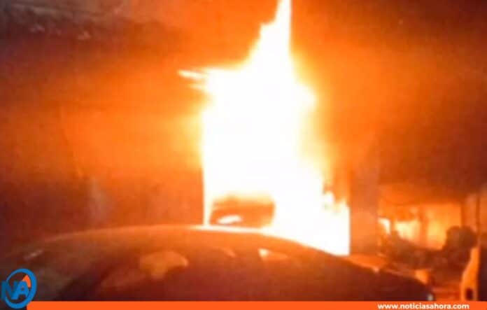 incendio taller mecánico Coche