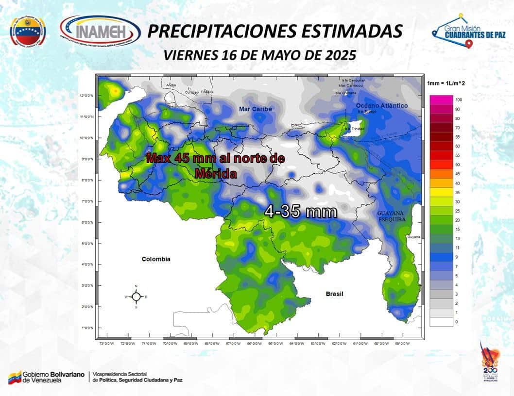 Pronostico tiempo en Venezuela hoy 16 de Mayo .1