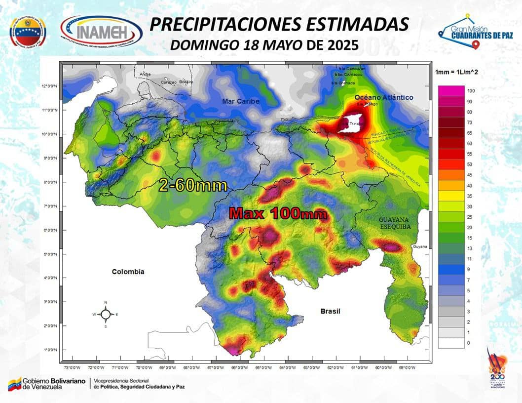 Clima del tiempo para hoy 18 de mayo de 2025.0