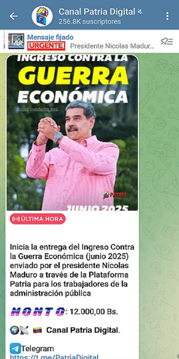 Bono Contra la Guerra Económica Junio.0