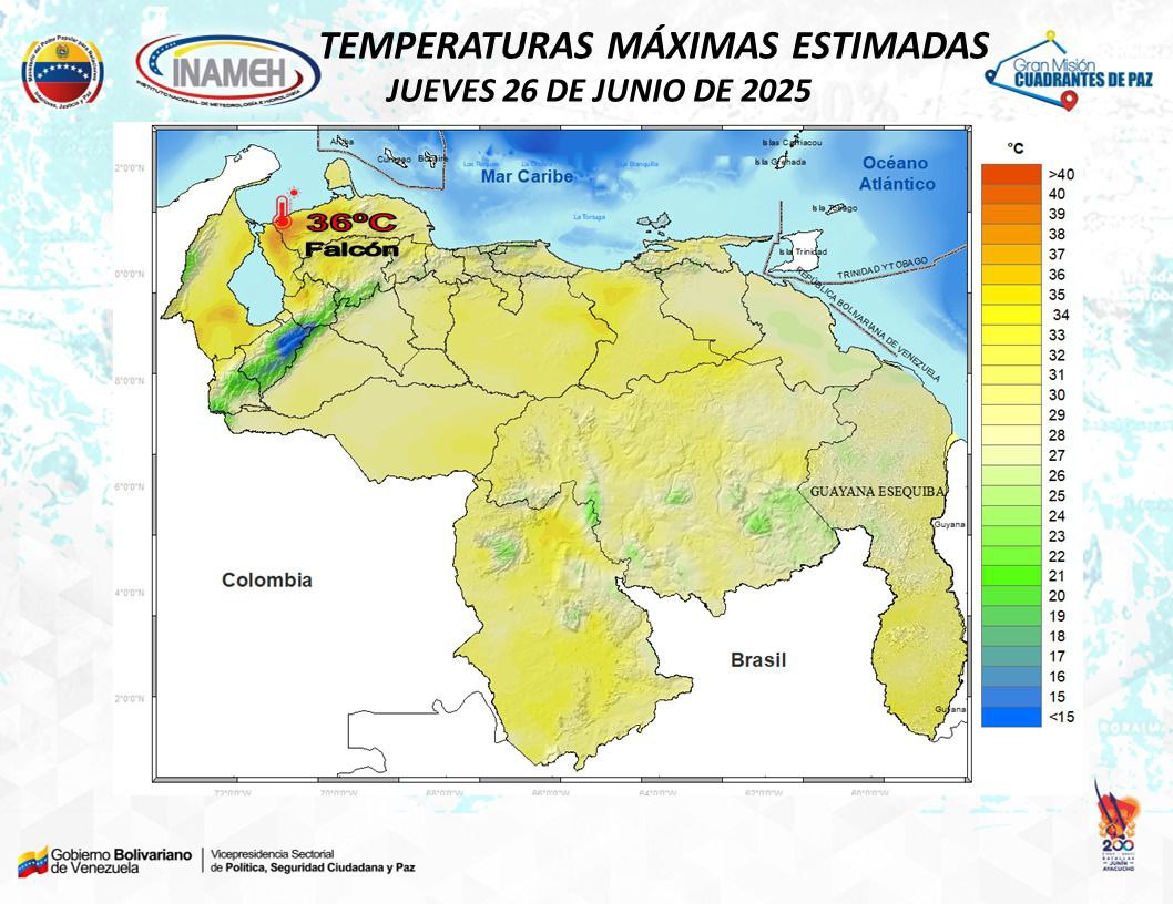 Pronóstico del tiempo en Venezuela.2
