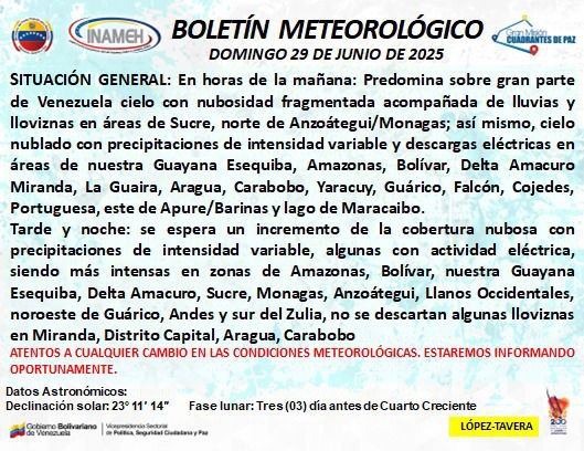 Onda Tropical N°10 trae lluvias a gran parte de Venezuela.0