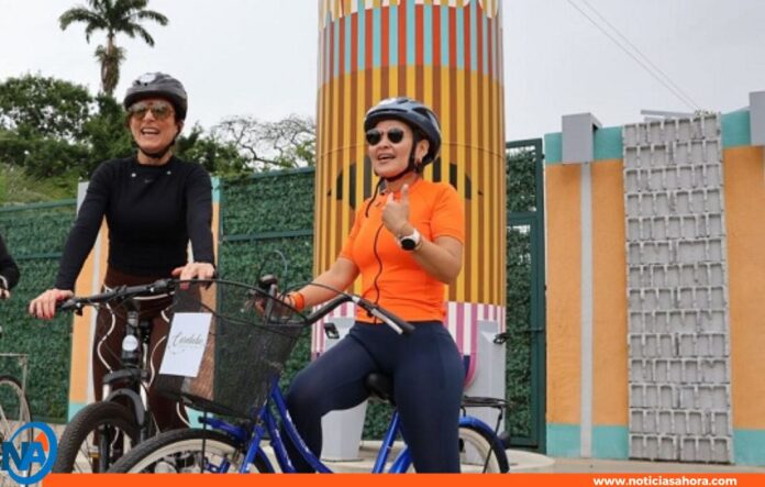 Dina Castillo anuncia ampliación de la ciclovía de la Av. Bolívar